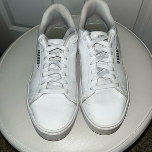 Puma white leather sneakers